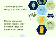 Any shopping, food, energy - it's your choice. Choose sustainable options because your decisions shape the future of our planet. - 1